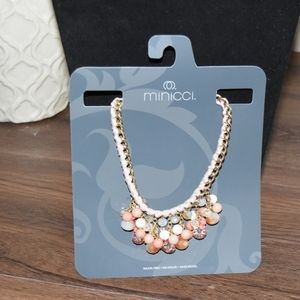 🍂 NWT Minicci Gold and Pink Colored Beads Necklaces